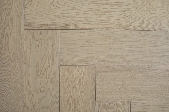 Satin Greige Herringbone engineered oak flooring, product photograph 27
