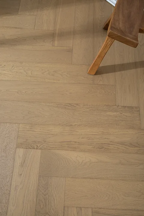 Latte Tan Herringbone engineered oak flooring, product photograph 16