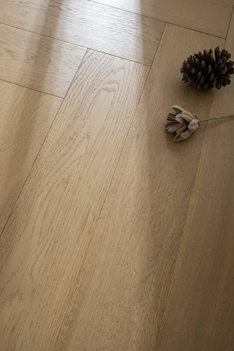 Latte Tan Herringbone engineered oak flooring, product photograph 21