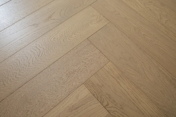 Latte Tan Herringbone engineered oak flooring, product photograph 26