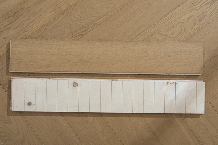 Latte Tan Herringbone engineered oak flooring, product photograph 29