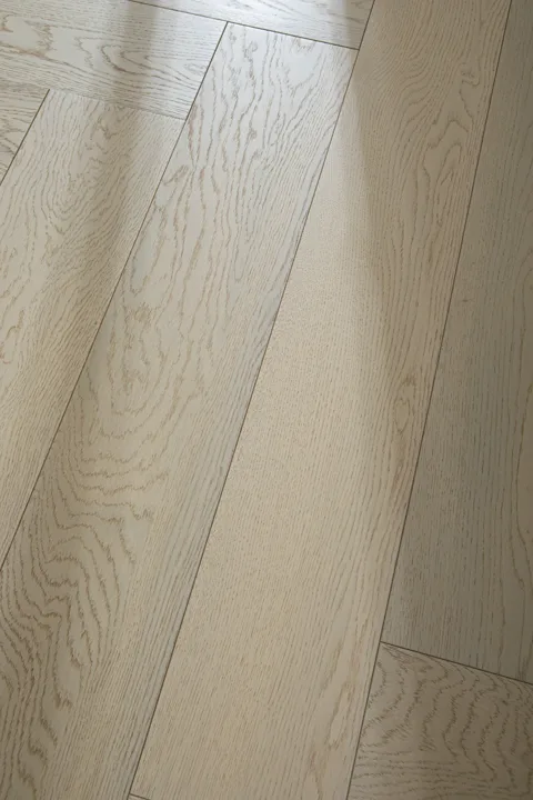 Washed Sand Herringbone engineered oak flooring, product photograph 21