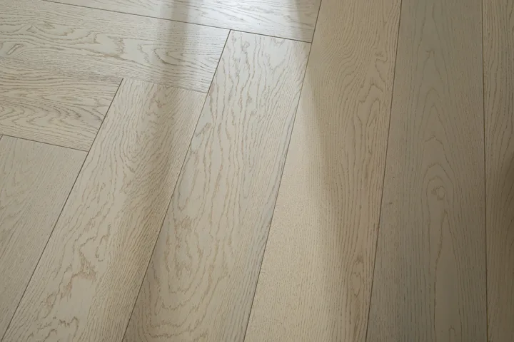Washed Sand Herringbone engineered oak flooring, product photograph 22