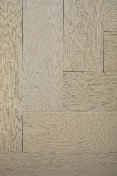 Washed Sand Herringbone engineered oak flooring, product photograph 26