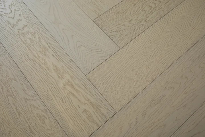 Washed Sand Herringbone engineered oak flooring, product photograph 27