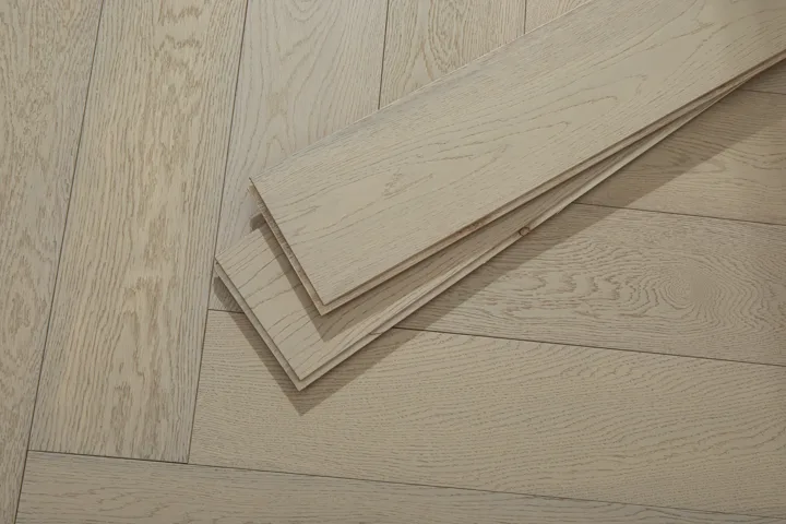 Washed Sand Herringbone engineered oak flooring, product photograph 28