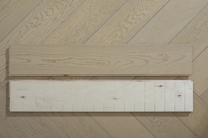 Washed Sand Herringbone engineered oak flooring, product photograph 29