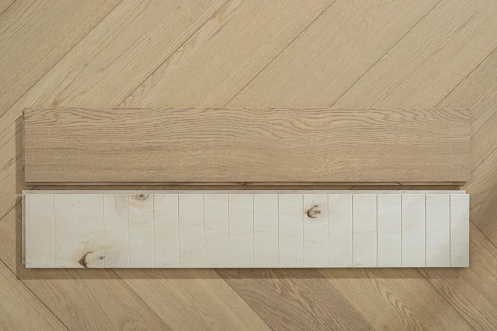 Natural Oak Herringbone engineered oak flooring, product photograph 29