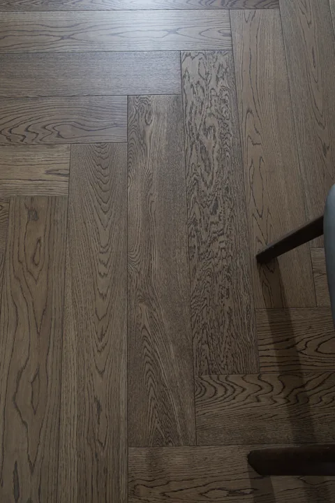 Burnished Java Herringbone engineered oak flooring, product photograph 13