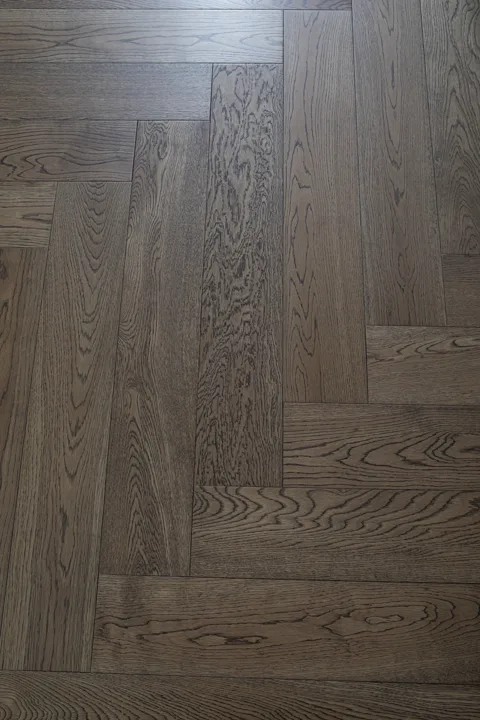 Burnished Java Herringbone engineered oak flooring, product photograph 24