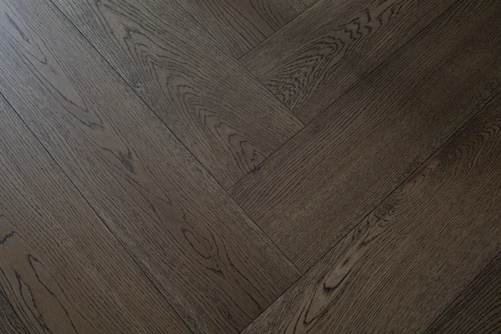 Burnished Java Herringbone engineered oak flooring, product photograph 25