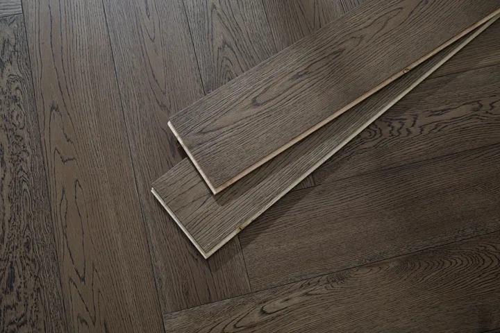 Burnished Java Herringbone engineered oak flooring, product photograph 27